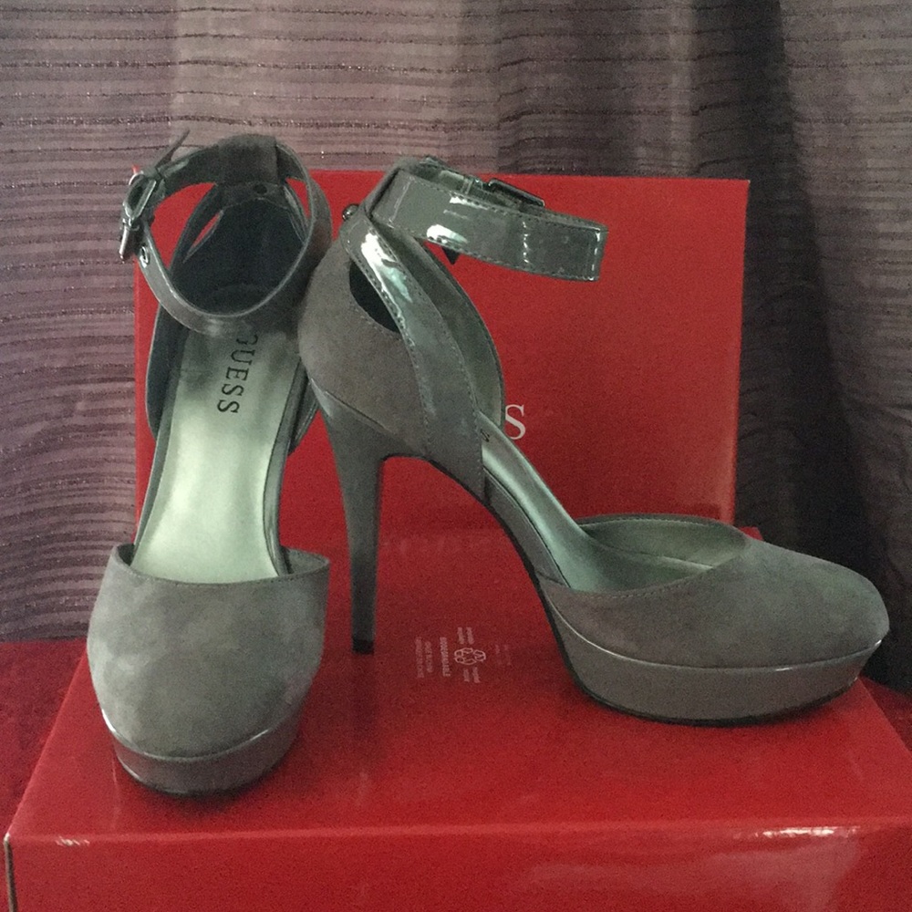 Guess Heels - Never worn, gray, size 7